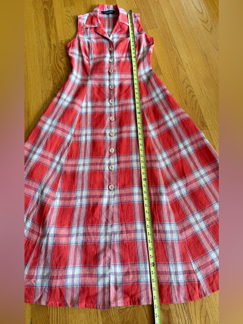 NEW* J. Peterman Linen Button-up Maxi Dress 8 Vintage Style 1940s ๐บ๐ธ *USA - Picture 13 of 15